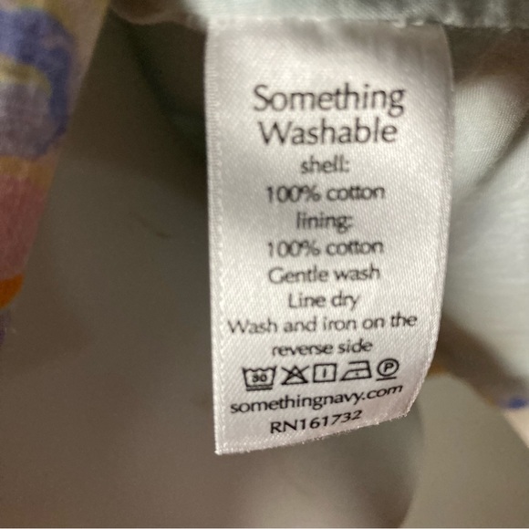 Revolve Something Navy one shoulder top pastel ruffle floral print size medium - Picture 10 of 10